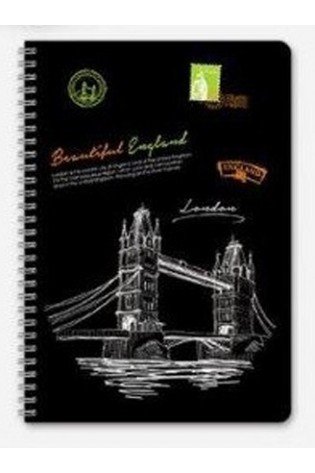 Knyga su spirale A5 80lap 70g linija METROPOL