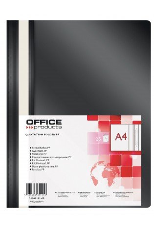 Segtuvėlis A4 PP juodas