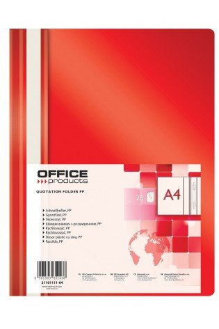 Segtuvėlis A4 PP raudonas