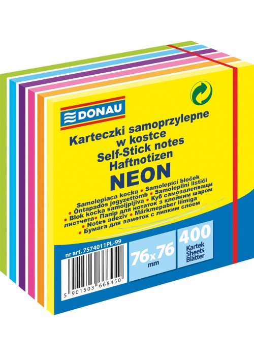 Lipnūs lapeliai 76x76/ 400, neon-pasteliniai