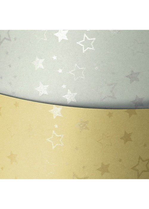 Dekoratyvinis popierius STARS A4 sidabrinis 220g 20l