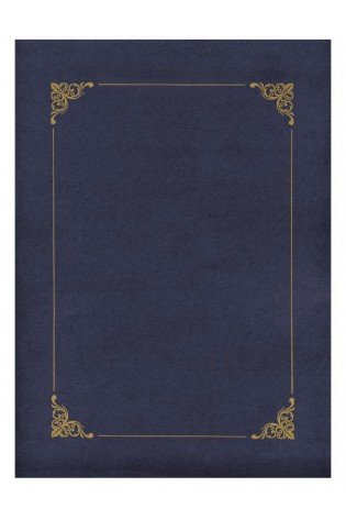Aplankas A4 su auksiniu rėmeliu t.mėlynas