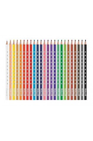 Pieštukai spalvoti trikampiai 24sp SILVERINO