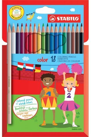 Pieštukai spalvoti 18vnt.