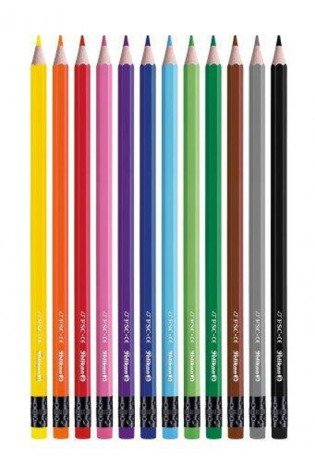 Pieštukai spalvoti 12sp (ištrinami)