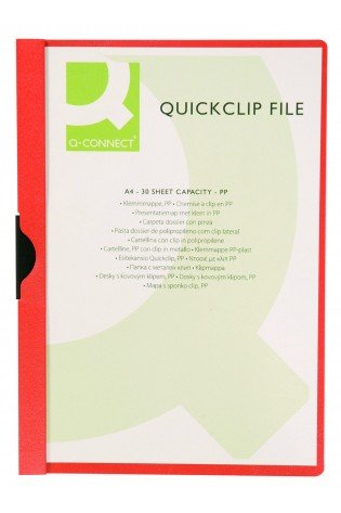 Segtuvėlis su metaliniu klipsu raudonas