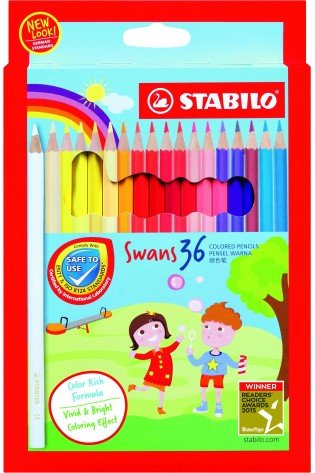 Pieštukai spalvoti SWANS 36vnt.