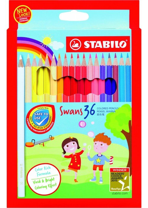 Pieštukai spalvoti SWANS 36vnt.