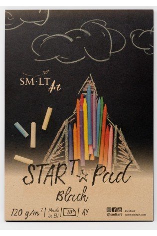 Juodas piešimo bloknotas A4 20l 120gsm