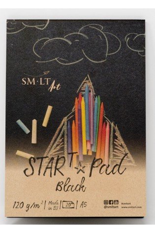 Juodas piešimo bloknotas A5 20l 120gsm
