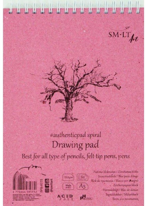 Piešimo bloknotas A5 60l 120gsm