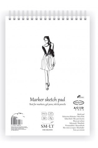 Markerinio popieriaus bloknotas A5 40l 100gsm