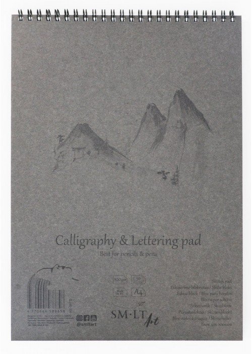 Dailyraščio ir kaligrafijos blokn. su spir. A4 50l 100gsm