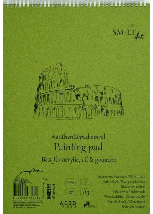 Bloknotas eskizams Authentic A3 20l, 290gsm