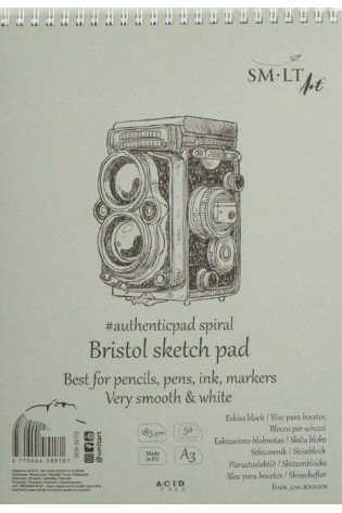 Bloknotas eskizams Authentic A3 50l, 185gsm*
