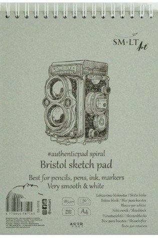 Bloknotas eskizams Authentic A4 50l, 185gsm*