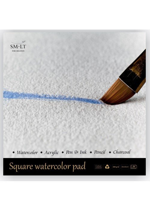 Akvarelės sąsiuvinis 30x30cm 20l 260gsm*