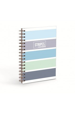 Užrašų knygutė su spirale A6 80lap 70g lang STRIPES