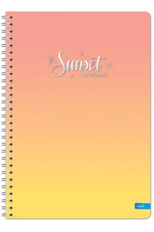 Sąsiuvinis su spirale A5 60lap 70g lang SUNSET