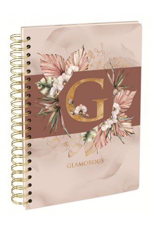 Knyga su spirale B5 96lap 80g linija BLUMEN