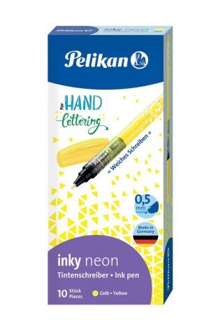 Rašiklis INKY 273 neon geltonas