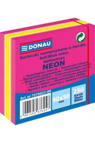 Lipnūs lapeliai 50x50/ 250, neon rausvi-mix