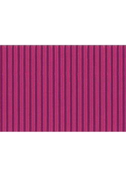 Gofruotas kartonas 50x70cm Folia tams.rožinis