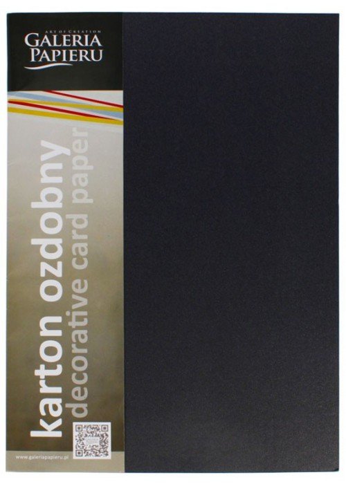 Dekoratyvinis popierius MILLENIUM A4 juodas 250g 20l