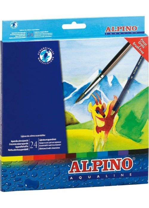Pieštukai spalvoti ALPINO Aqualine 24sp