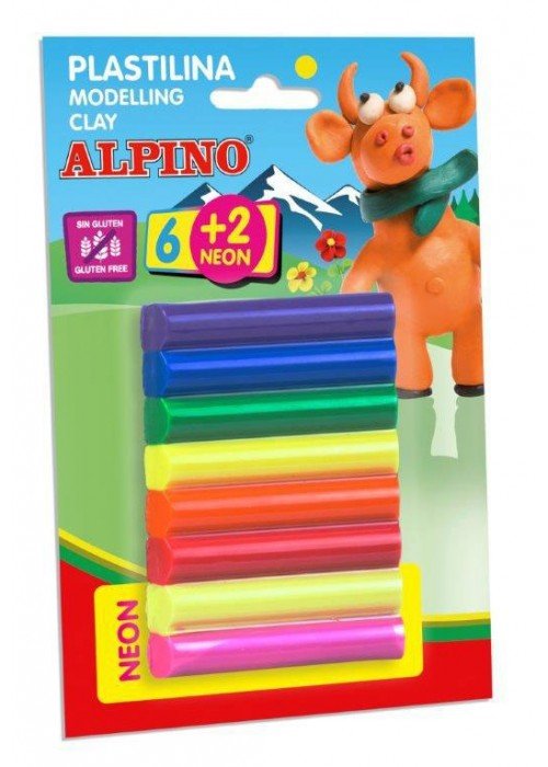 Plastilinas ALPINO 6sp+2neon