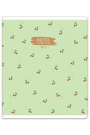 Sąsiuvinis(platus) A5 12lap 80g linija PASTEL FRUITS