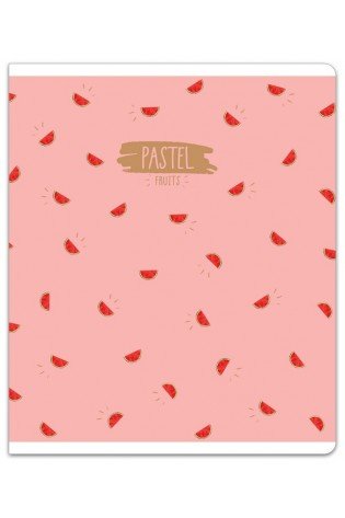 Sąsiuvinis(platus) A5 12lap 80g linija PASTEL FRUITS