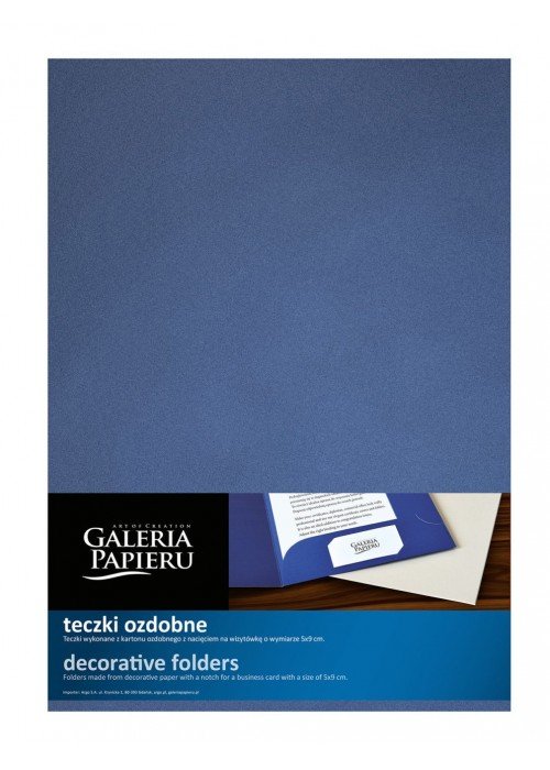 Aplankai A4 10vnt metalizuotos t.mėlynos sp.