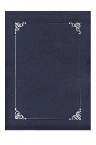 Aplankas A4 su sidabriniu rėmeliu t.mėlynas