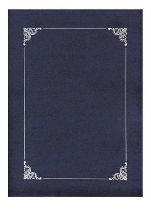 Aplankas A4 su sidabriniu rėmeliu t.mėlynas