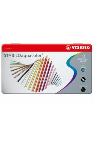 Pieštukai spalvoti akvareliniai ARTY 12vnt metalinėje dėžutėje