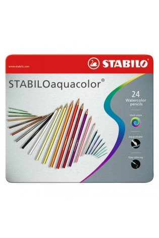 Pieštukai spalvoti akvareliniai ARTY 24vnt metalinėje dėžutėje