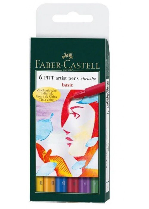 Rašiklių rink. PITT Artist pens basic FC 6vnt., įv.sp.