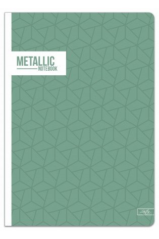 Sąsiuvinis(platus) A5 24lap 80g lin METALLIC