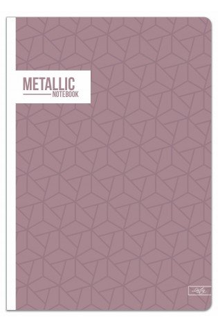 Sąsiuvinis(platus) A5 24lap 80g lin METALLIC