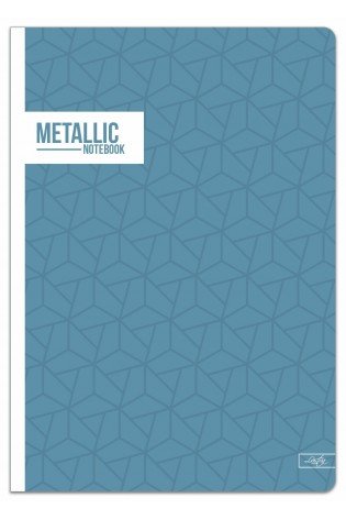 Sąsiuvinis(platus) A5 24lap 80g lin METALLIC