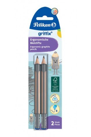 Pieštukai GRIFFIX B mokymuisi rašyti 2vnt