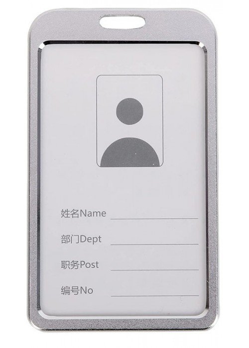 Vardo kortelių dėklas AL 989V 54x85mm sidabr.