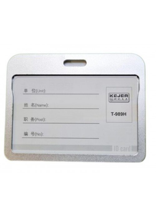 Vardo kortelių dėklas AL 989H 54x85mm sidabr.