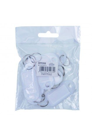 Raktų pakabukai 10vnt balti