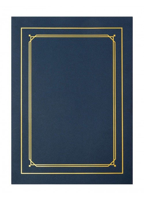 Aplankas A4 su auksiniu rėmeliu t.mėlynas