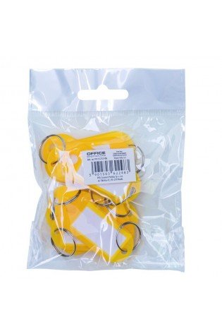 Raktų pakabukai 10vnt geltoni
