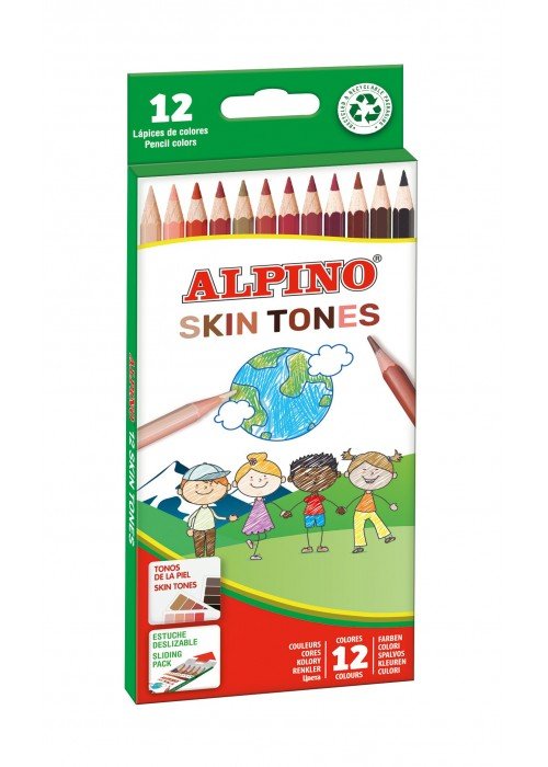 Pieštukai spalvoti ALPINO Skin tones 12sp