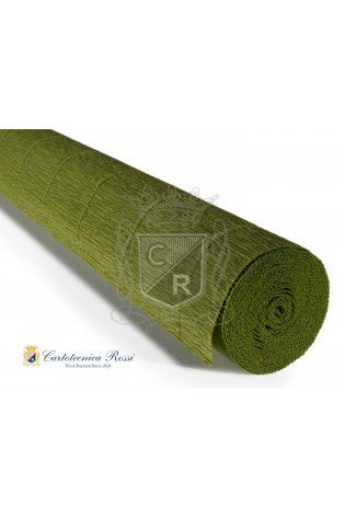 Krepinis popierius 180g.Nr.622 Olive Green with Yellow