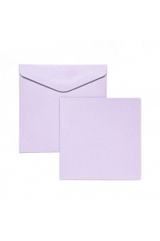 Rinkinys 145x145 GLADKI: ruošiniai atvirutėms ir vokai 5vnt levandų